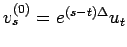 $ v^{(0)}_s = e^{(s-t)\Delta} u_t$