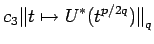 $\displaystyle c_3 {\mathopen\Vert t\mapsto U^*(t^{p/2q})\mathclose\Vert}_q$