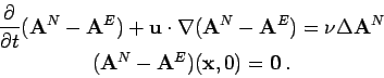 \begin{displaymath}
\begin{array}{c}
\displaystyle \frac {\partial }{\partial t}...
...mathbf{A}^{E})({\mathbf{x}}, 0) = {\mathbf {0}}\, .
\end{array}\end{displaymath}
