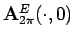 $\mathbf{A}^E_{2\pi}(\cdot,0)$
